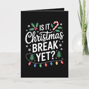Carte Est-ce déjà les vacances de Noël, arbre de houx à