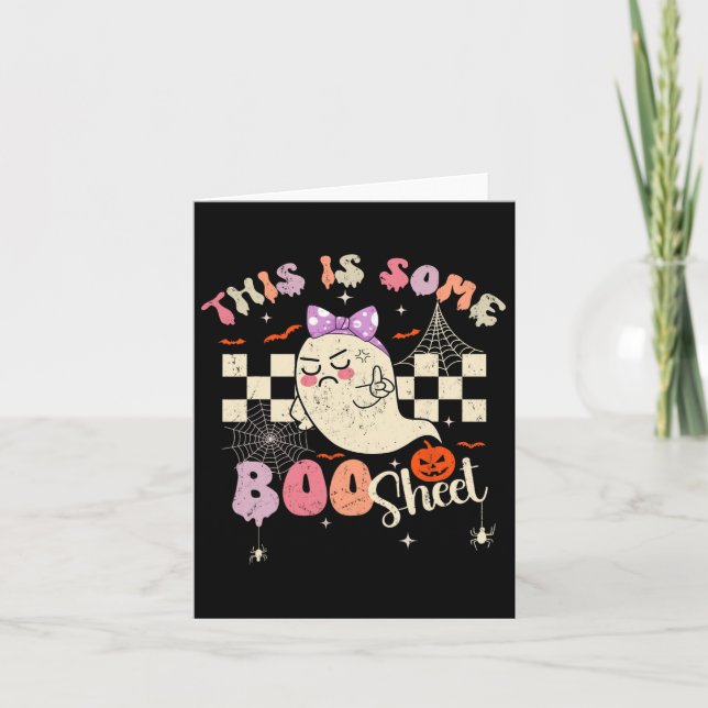 Carte Est-ce que Boo Sheet est un costume rétro de fantô (Devant)