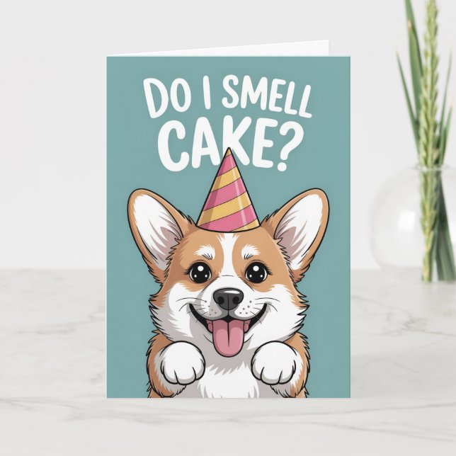 Carte Est-ce que je sens le gâteau (Devant)