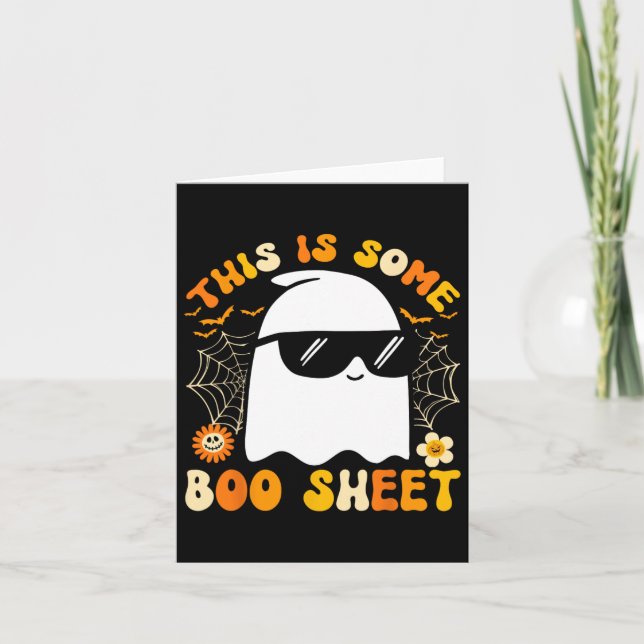 Carte Est-Ce Une Boite Feuille Halloween Ghost Funny Coo (Devant)