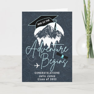 Carte Et donc l'aventure commence la graduation, la grad