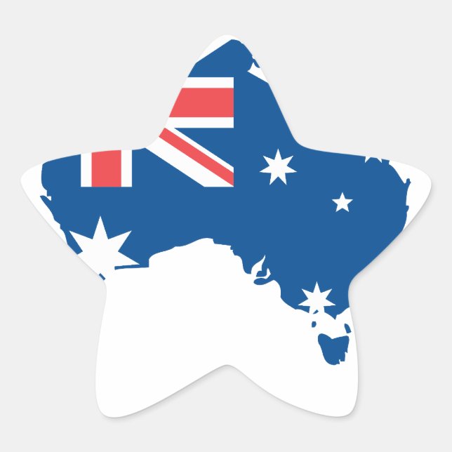 carte et drapeau australiens - autocollant (Devant)
