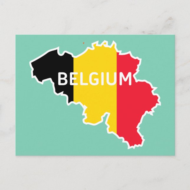 Carte et drapeau de la Belgique (Devant)