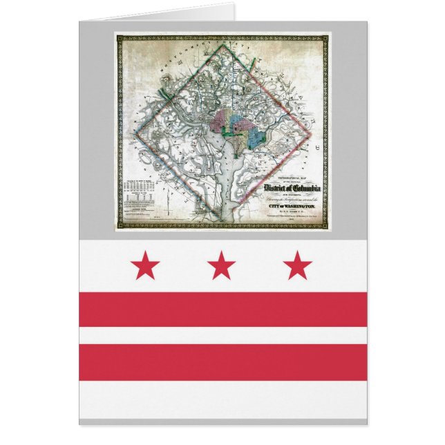 Carte et drapeau de Washington DC (Devant)