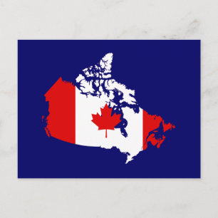 Carte et drapeau du Canada