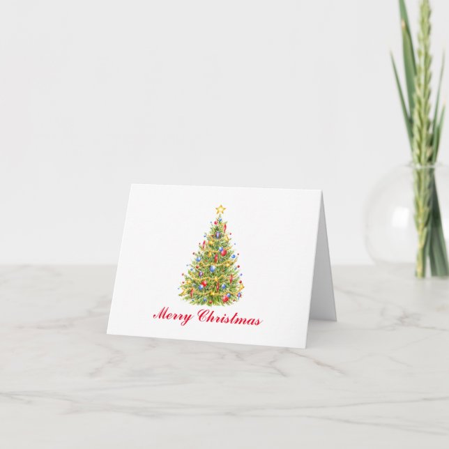 Carte et enveloppe de l'arbre de Noël (Devant)