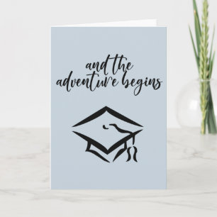 Carte Et l'aventure commence Casquette de remise de dipl