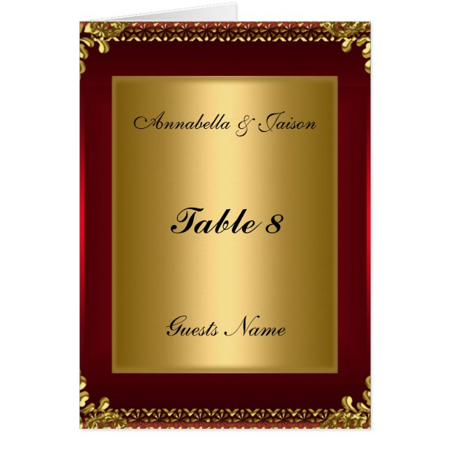 Carte et menu Placement table (Devant)