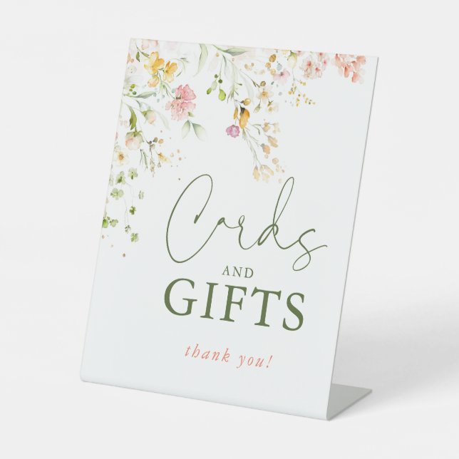 Carte et panneau de fleurs sauvages d'été (Recto)