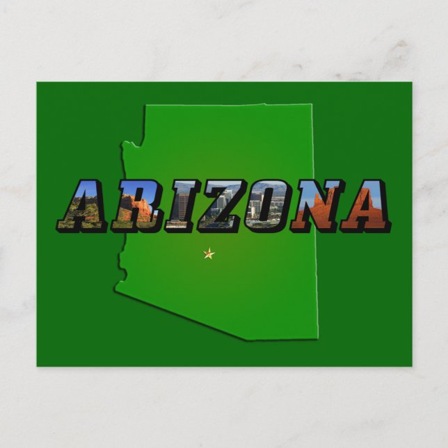 Carte et texte de l'image de l'Arizona (Devant)