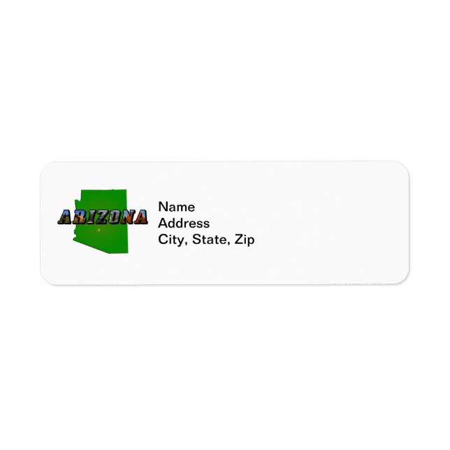 Carte et texte de l'image de l'Arizona (Devant)