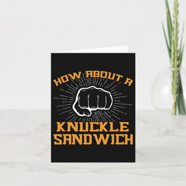 Carte Et Un Knucké Sandwich - Poing À Face (Devant)
