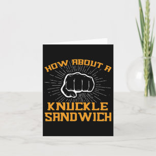 Carte Et Un Knucké Sandwich - Poing À Face