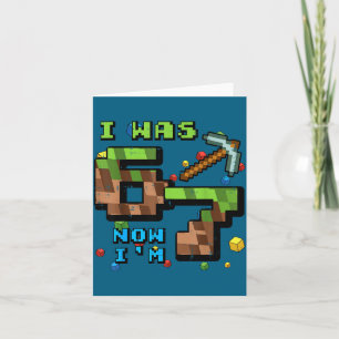 Carte Était 6 7 pixel gamer 7e anniversaire 67 garçons e