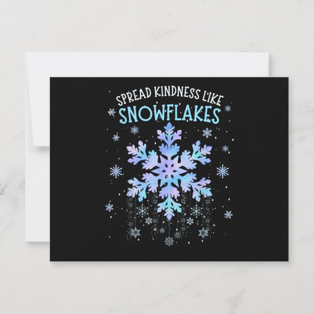 Carte Étaler la gentillesse comme les flocons de neige E (Devant)