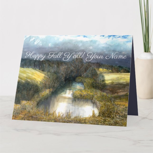 Carte Etanche d'automne peinture aquarelle (Devant)