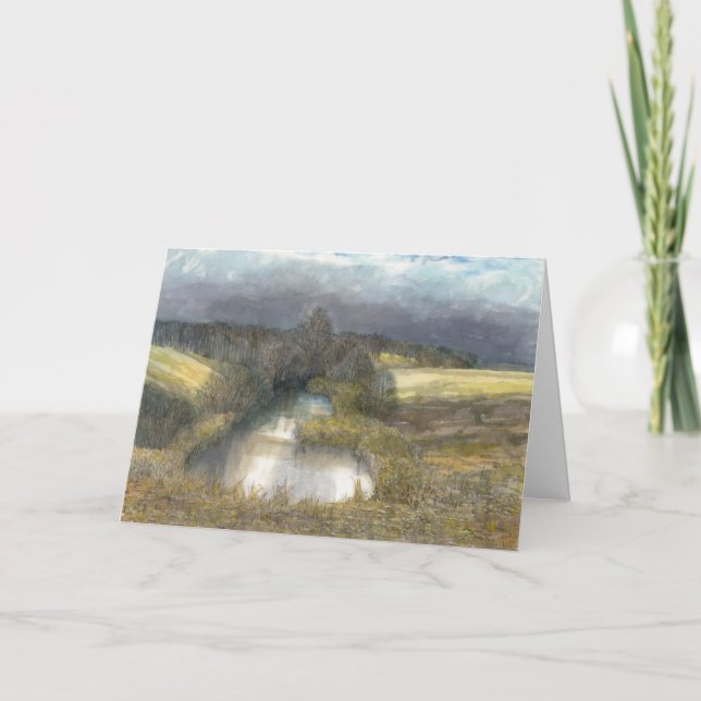 Carte étang d'automne (Devant)