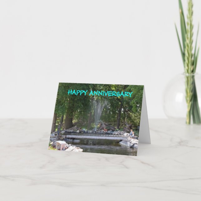 Carte étang de Derek, ANNIVERSAIRE HEUREUX (Devant)