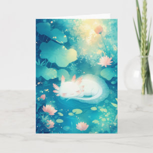 Carte Étang de fleurs de sérénité Axolotl