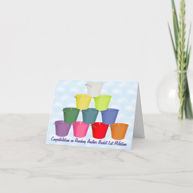 Carte Étape importante de liste de seau (Devant)