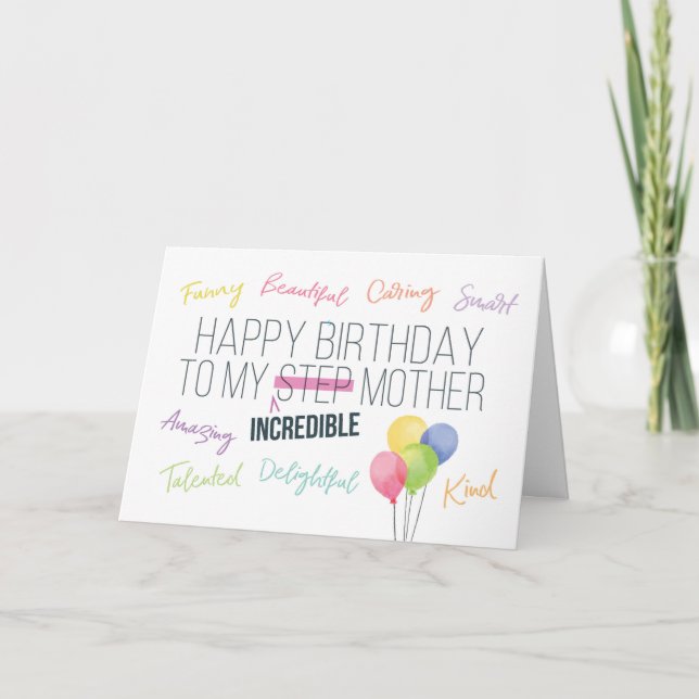 Carte Étape Mère Anniversaire, Tu Es Incroyable ! (Devant)