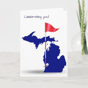 Carte état du Michigan et balle de golf