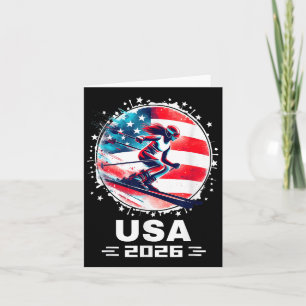 Carte États-Unis États-Unis Drapeau américain Ski U
