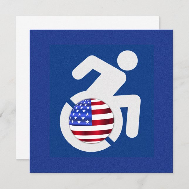 Carte États-Unis handicapés (Devant / Derrière)