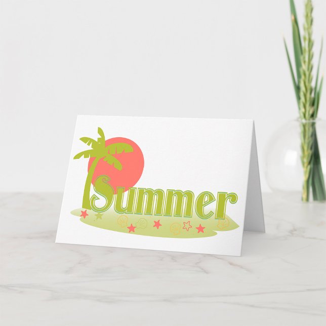 Carte Été au palmier avec soleil et plage (Créateur téléchargé)