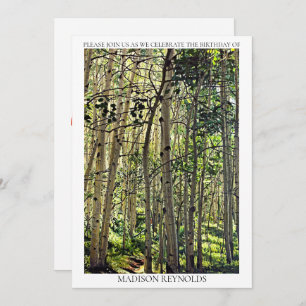 Carte Été avec Aspen Trees dans le Colorado Anniversaire