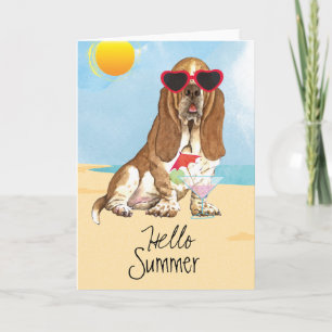 Carte Été Basset Hound
