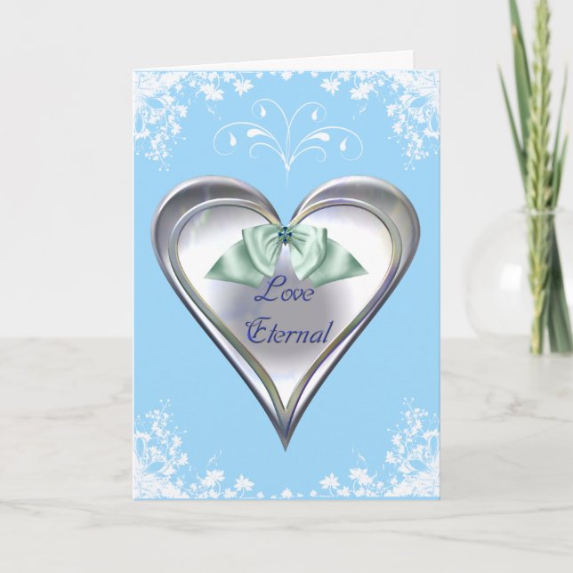 Carte éternelle d'amour bleu (Devant)