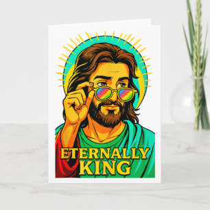 Carte Eternellement Roi Cool Jésus Christian Anime Manga