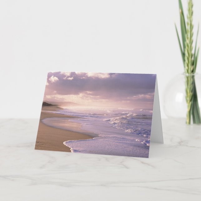 Carte Eternité, coucher de soleil sur la plage Pittoresq (Devant)