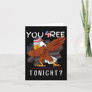 Carte Êtes-vous libres ce soir 4 juillet American Dabbin