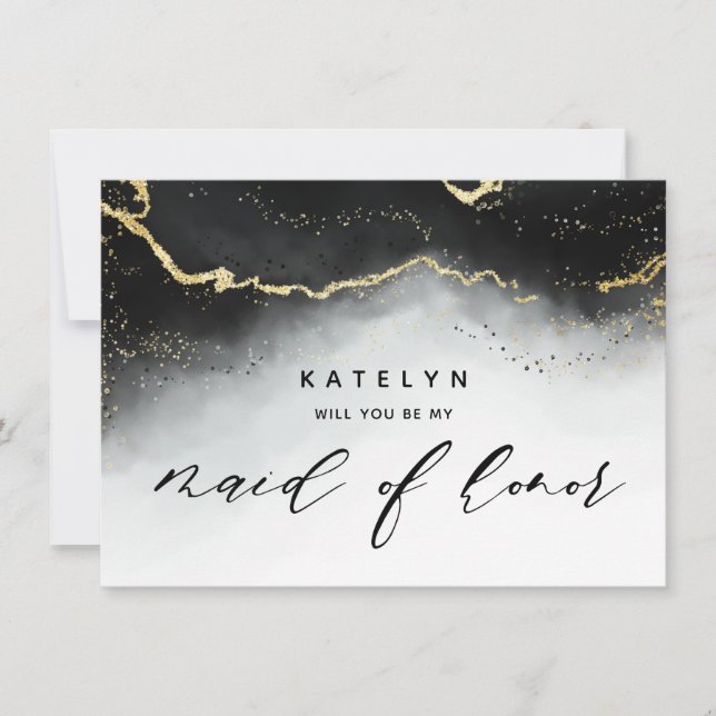 Carte Ethereal Mist Ombre Black Maid of Honor Propositio (Devant)