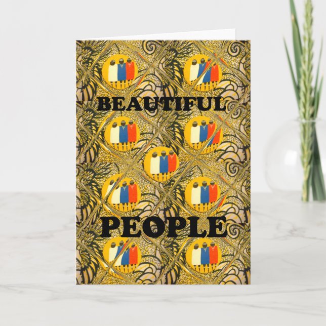 Carte Ethnic African Art Design Imprimer : Beautiful Peo (Devant)
