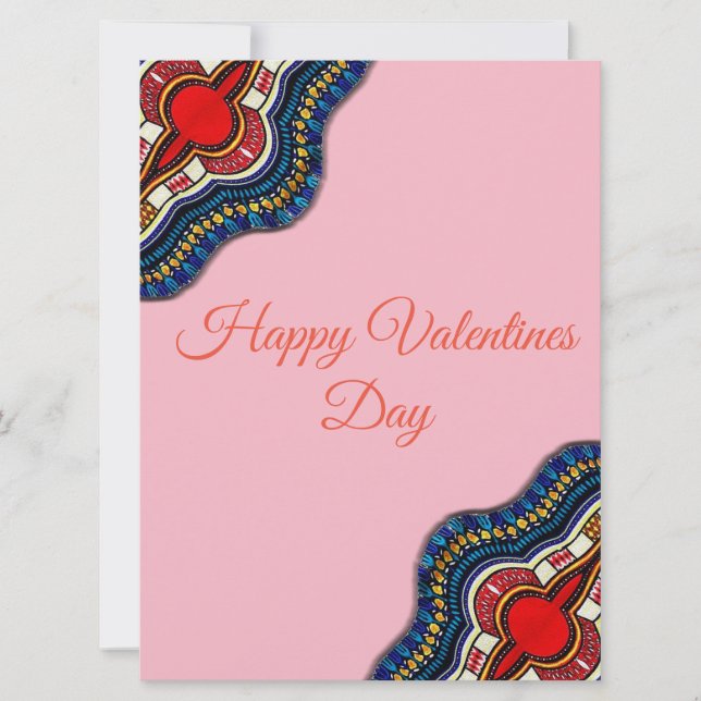 Carte ethnique de jour de Valentines de dentelle (Devant)