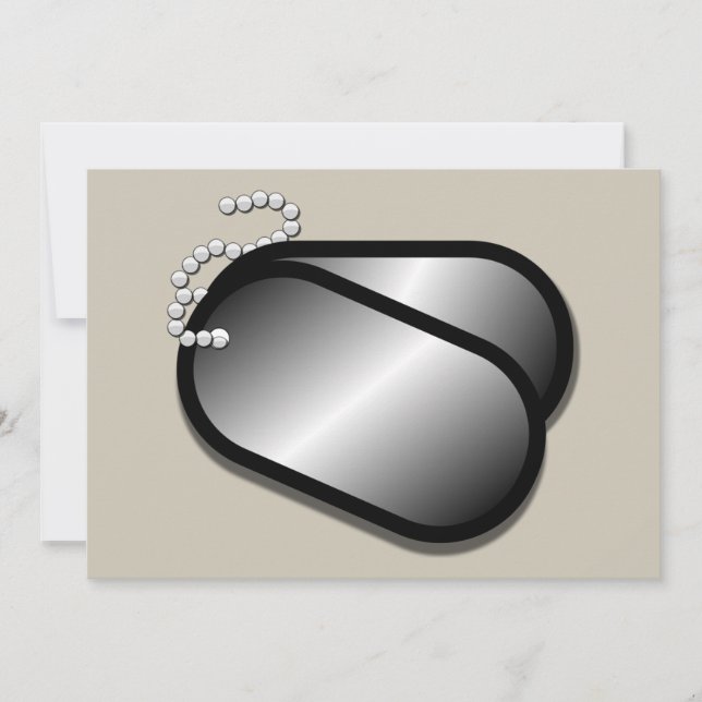 Carte étiquette de chien militaire (Devant)