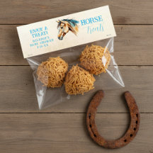 Étiquette de friandise pour cheval pour fête préna