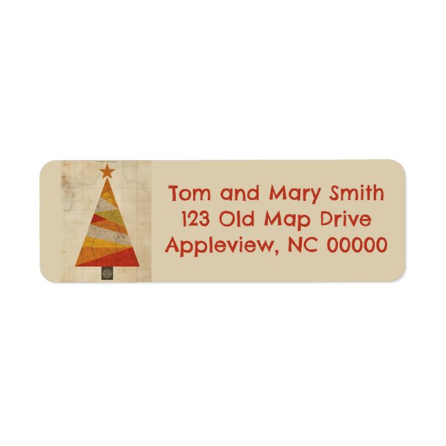 Carte étiquette de l'arbre de Noël (Devant)