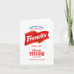 Carte étiquette de moutarde jaune Frenchs Clic Costume d