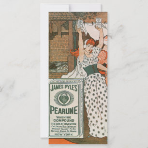Carte Étiquette de produit vintage Art Pearline Nettoyan