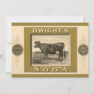 Carte Étiquette de produit vintage, soda bicarbonaté de 