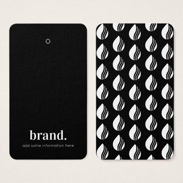 Carte Étiquette Hang du logo d'entreprise (Devant & derrière)