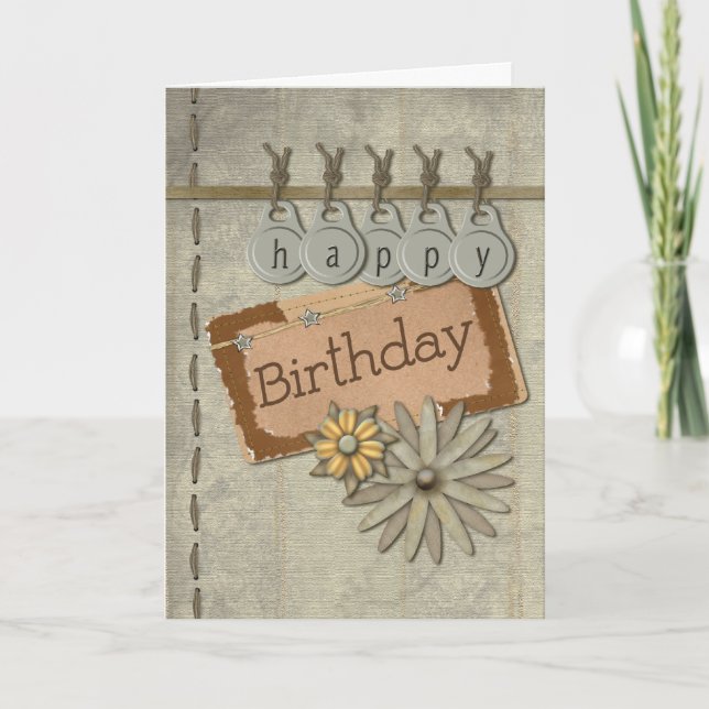 Carte Étiquettes de joyeux anniversaire (Devant)