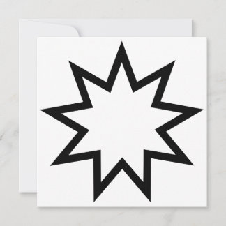 Carte Étoile à neuf points (Symbole de la foi bahaï)