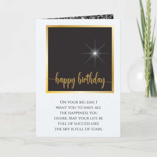 Carte Étoile brillante 50e anniversaire Bright Lovely (Devant)