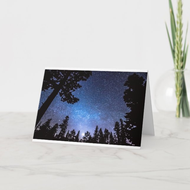 Carte Étoile de forêt regardant un plaisir d'astronomie (Devant)