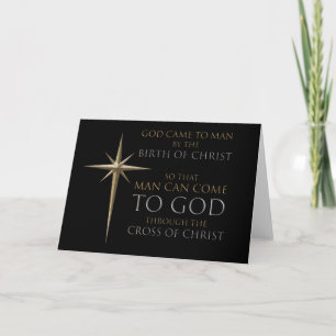 Carte Étoile de la foi chrétienne de Noël : Naissance et